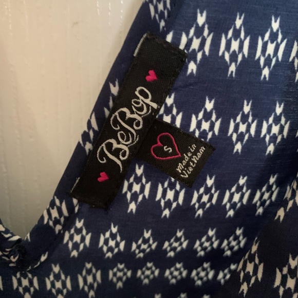 Blue Halter Surplice Romper - Picture 3 of 4